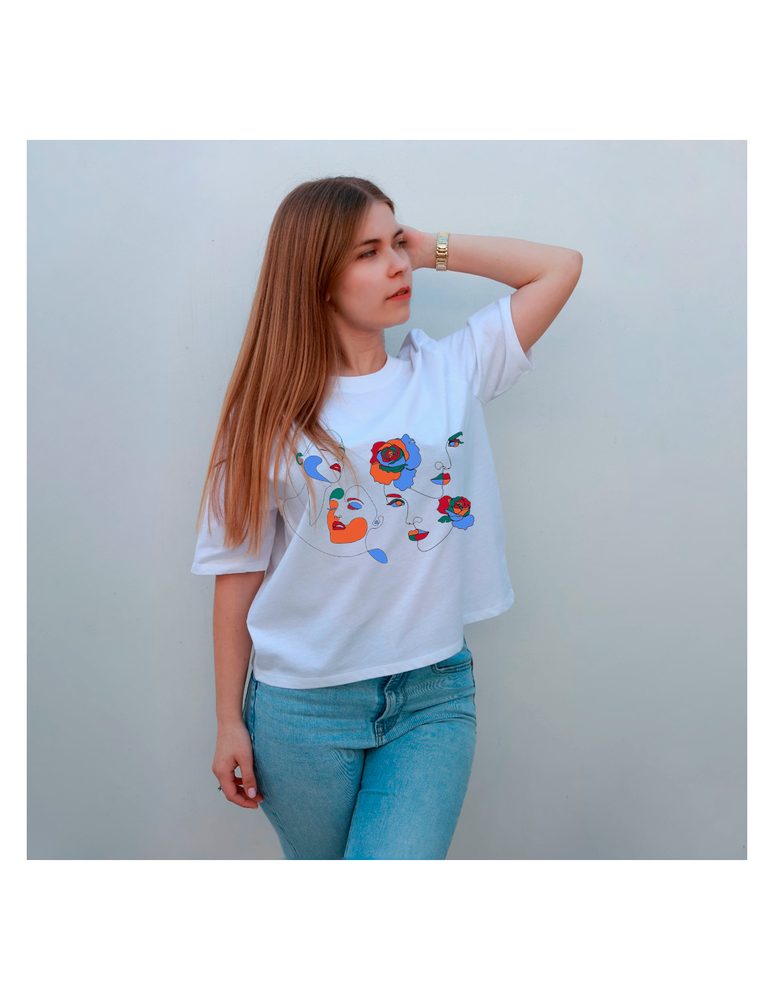 Camiseta Arte Abstracto blanca